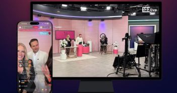Silke Brandt setzt Maßstab mit crossmedialem Shoppingformat in Echtzeitproduktion Fürstlich Shoppen kombiniert live Teleshopping und TikTok in (Foto: 1-2-3.tv GmbH)