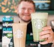 Alpro und Starbucks präsentieren neue pflanzliche Protein-Lattes in (Foto: Danone)